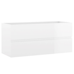 Sink Cabinet with Built-in Basin – High Gloss White, Engineered Wood, Ample Storage, Modern Design