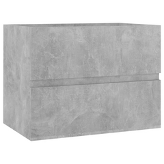 Sink Cabinet with Built-in Basin Concrete Grey – Modern Engineered Wood Bathroom Storage Solution