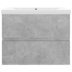 Sink Cabinet with Built-in Basin Concrete Grey – Modern Engineered Wood Bathroom Storage Solution