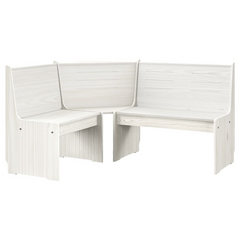 3 Piece Dining Set - White Solid Pine Wood - Modern and Durable Dining Furniture