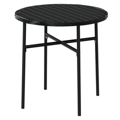 3 Piece Poly Rattan Garden Dining Set in Black - Elegant Outdoor Furniture for Patio & Garden