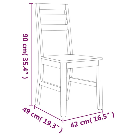 7 Piece Dining Set - Elegant Solid Wood Acacia Dining Furniture