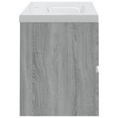 Sink Cabinet with Built-in Basin - Grey Sonoma Engineered Wood, Stylish & Functional Bathroom Storage Solution