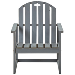 Garden Sofa Chairs 2 pcs - Grey Solid Acacia Wood | Durable Outdoor Seating