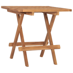 Folding Garden Table 50x50x50 cm - Solid Teak Wood, Space-Saving & Versatile Outdoor Table