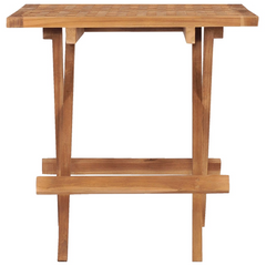 Folding Garden Table 50x50x50 cm - Solid Teak Wood, Space-Saving & Versatile Outdoor Table