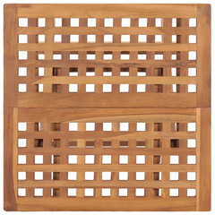 Folding Garden Table 50x50x50 cm - Solid Teak Wood, Space-Saving & Versatile Outdoor Table