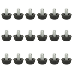 Adjustable Furniture Feet M8 - Set of 18 - Black