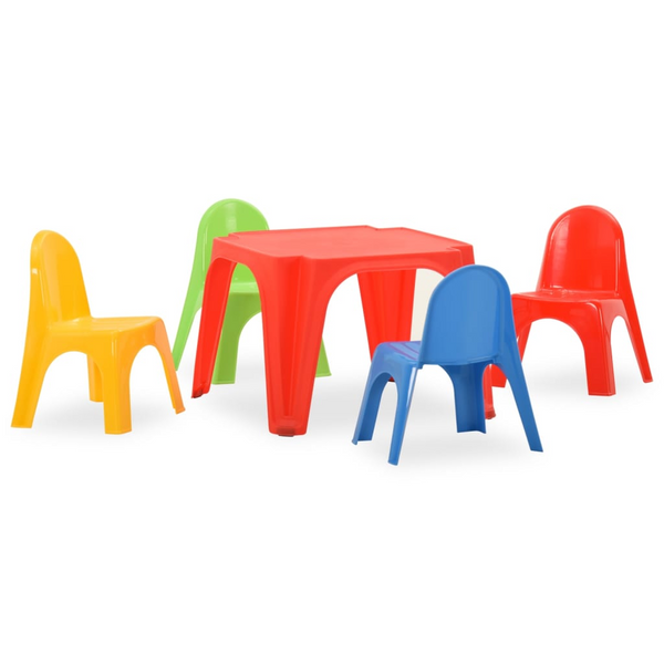 Children's Table and Chair Set PP - Colorful Kids Furniture Set