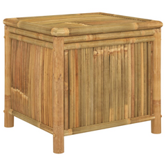 Bamboo Garden Storage Box - 60x52x55cm Waterproof Outdoor Storage Bench