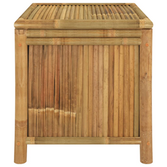 Bamboo Garden Storage Box - 60x52x55cm Waterproof Outdoor Storage Bench