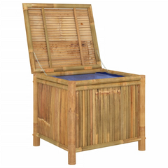 Bamboo Garden Storage Box - 60x52x55cm Waterproof Outdoor Storage Bench