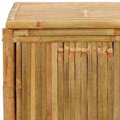 Bamboo Garden Storage Box - 60x52x55cm Waterproof Outdoor Storage Bench