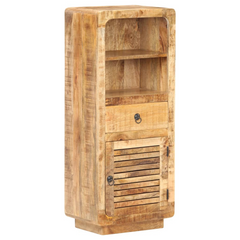 Highboard 45x32x110 cm | Rough Mango Wood | Vintage Charm | Ample Storage Space