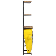 Tractor Wine Cabinet Yellow 49x31x172 cm Solid Mango Wood