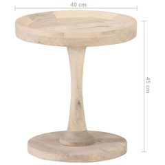 Vintage Side Table Ø40x45 cm | Solid Mango Wood | Handmade Accent Furniture