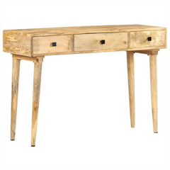 Rustic Solid Mango Wood Console Table - 115x35x76 cm - Durable Hallway & Entryway Furniture