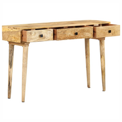 Rustic Solid Mango Wood Console Table - 115x35x76 cm - Durable Hallway & Entryway Furniture