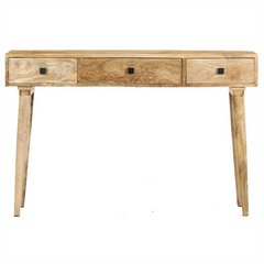 Rustic Solid Mango Wood Console Table - 115x35x76 cm - Durable Hallway & Entryway Furniture