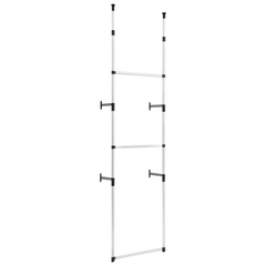 Telescopic Wardrobe System with Adjustable Aluminium Rods, Space-Saving Closet Organizer