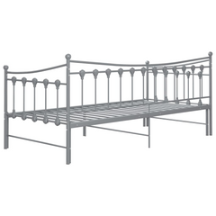 Versatile Pull-out Sofa Bed Frame without Mattress - Grey Metal, 90x200 cm