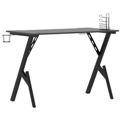 Ergonomic Gaming Desk with Y-Shape Legs, Black – 110x60x75 cm | Ultimate Comfort & Stability for Gamers