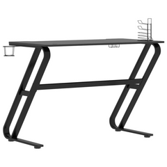 Gaming Desk with ZZ Shape Legs Black