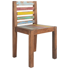 Dining Chairs 4 pcs - Solid Reclaimed Wood, Eco-Friendly, Vintage-Style Charm