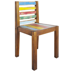 Dining Chairs 4 pcs - Solid Reclaimed Wood, Eco-Friendly, Vintage-Style Charm