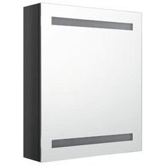 LED Bathroom Mirror Cabinet Shining Black 50x14x60 cm