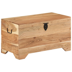 Storage Chest in Solid Acacia Wood - Retro Style, Ample Storage Space, Multi-functional