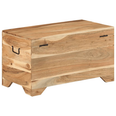 Storage Chest in Solid Acacia Wood - Retro Style, Ample Storage Space, Multi-functional