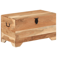 Storage Chest in Solid Acacia Wood - Retro Style, Ample Storage Space, Multi-functional