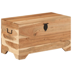 Storage Chest in Solid Acacia Wood - Retro Style, Ample Storage Space, Multi-functional