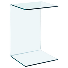 Side Table 40x40x60 cm Tempered Glass