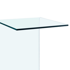 Side Table 40x40x60 cm Tempered Glass