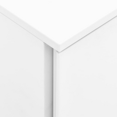 Mobile File Cabinet in White - 3 Drawer Steel Filing Cabinet with Lock, 39x45x60 cm