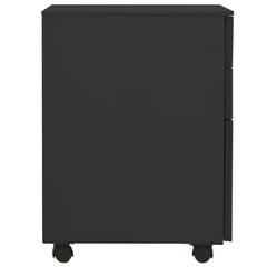 Mobile File Cabinet - Anthracite Steel, 3 Drawers, Lockable, 39x45x60 cm, Ideal for Office Organization