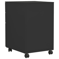 Mobile File Cabinet - Anthracite Steel, 3 Drawers, Lockable, 39x45x60 cm, Ideal for Office Organization