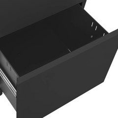 Mobile File Cabinet - Anthracite Steel, 3 Drawers, Lockable, 39x45x60 cm, Ideal for Office Organization