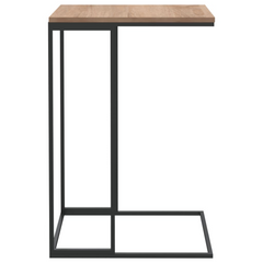 Stylish C-Shaped Side Table Black 40x30x59 cm | Durable Engineered Wood & Iron Construction