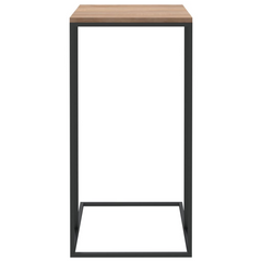 Stylish C-Shaped Side Table Black 40x30x59 cm | Durable Engineered Wood & Iron Construction