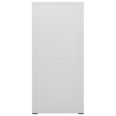 Light Grey Steel Filing Cabinet with 4 Drawers and Lock - 46x62x133 cm