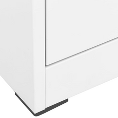 Steel Filing Cabinet – Modern White, 4 Drawers, Lockable, 46x62x133 cm – Durable Office Storage