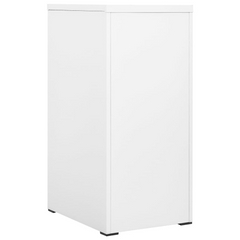 Modern Steel Filing Cabinet - White, 46x62x102.5 cm, Durable and Spacious with 3 Drawers and Lock