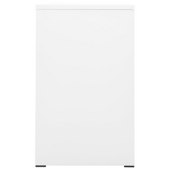 Modern Steel Filing Cabinet - White, 46x62x102.5 cm, Durable and Spacious with 3 Drawers and Lock