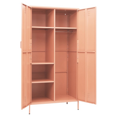 Pink Steel Wardrobe 90x50x180 cm - Durable, Chic & Spacious Storage Solution