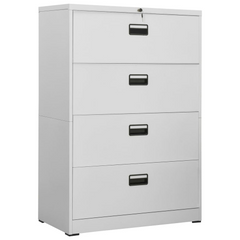 Filing Cabinet Light Grey 90x46x134 cm Steel - Durable and Versatile Storage Solution