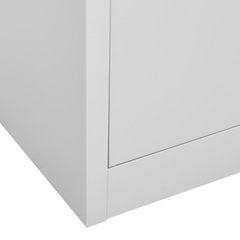 Steel Office Cabinet with Lock | Light Grey 90x40x180 cm | Durable & Secure Filing Storage Solution