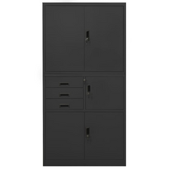 Office Cabinet Anthracite Steel 90x40x180 cm - Durable Storage Solution for Organized Workspace